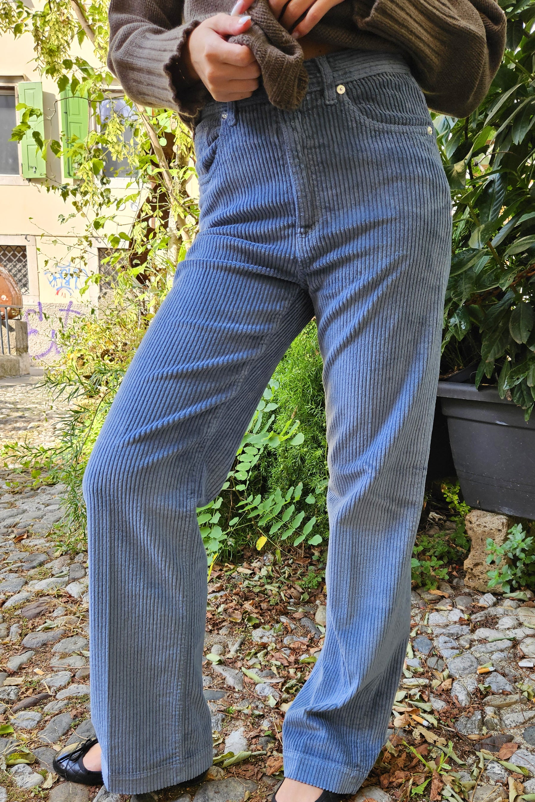 Pantalone Velluto Deepa Palazzo Nine in the Morning