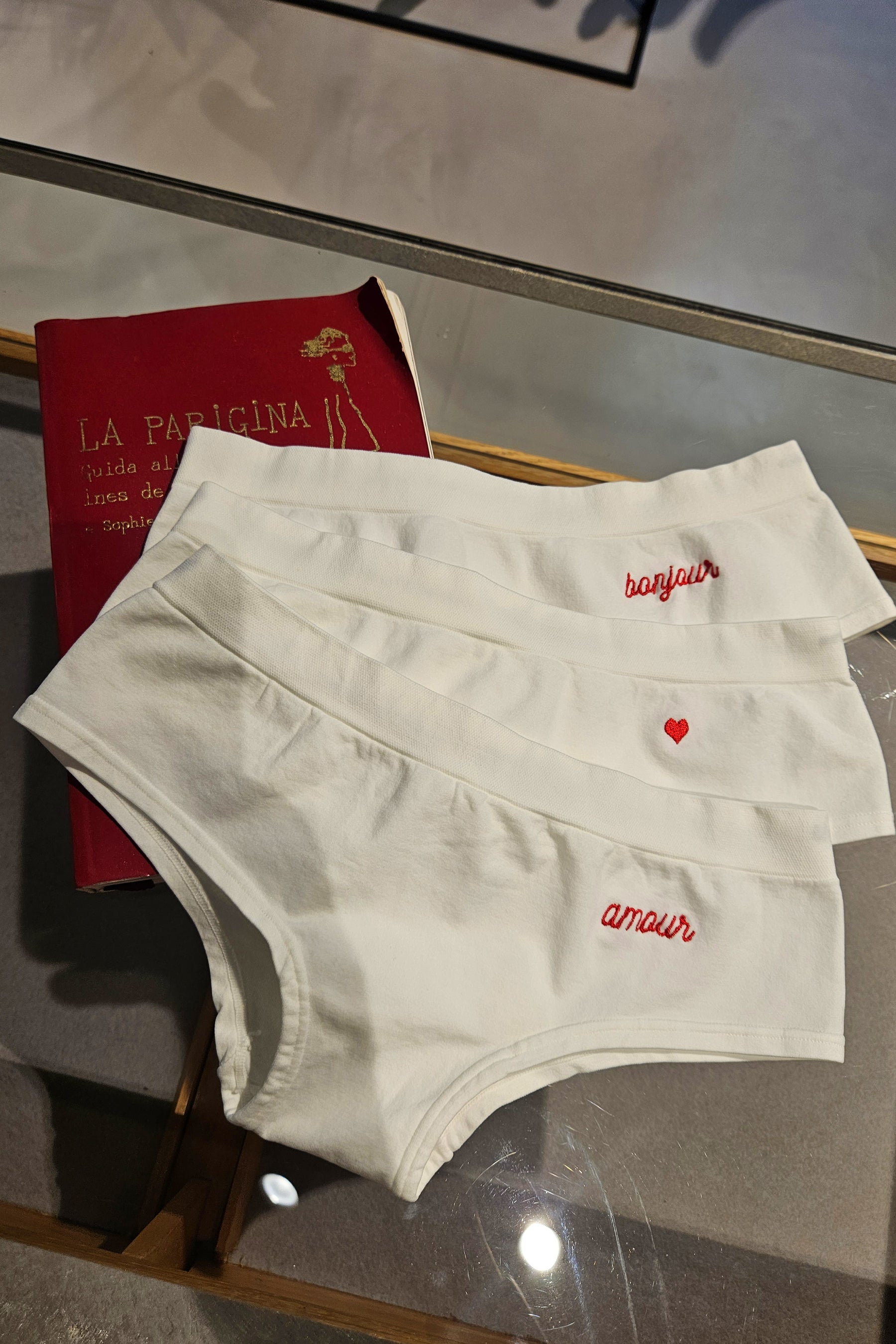 Set 3 Coulotte "Amour+Bonjour+"