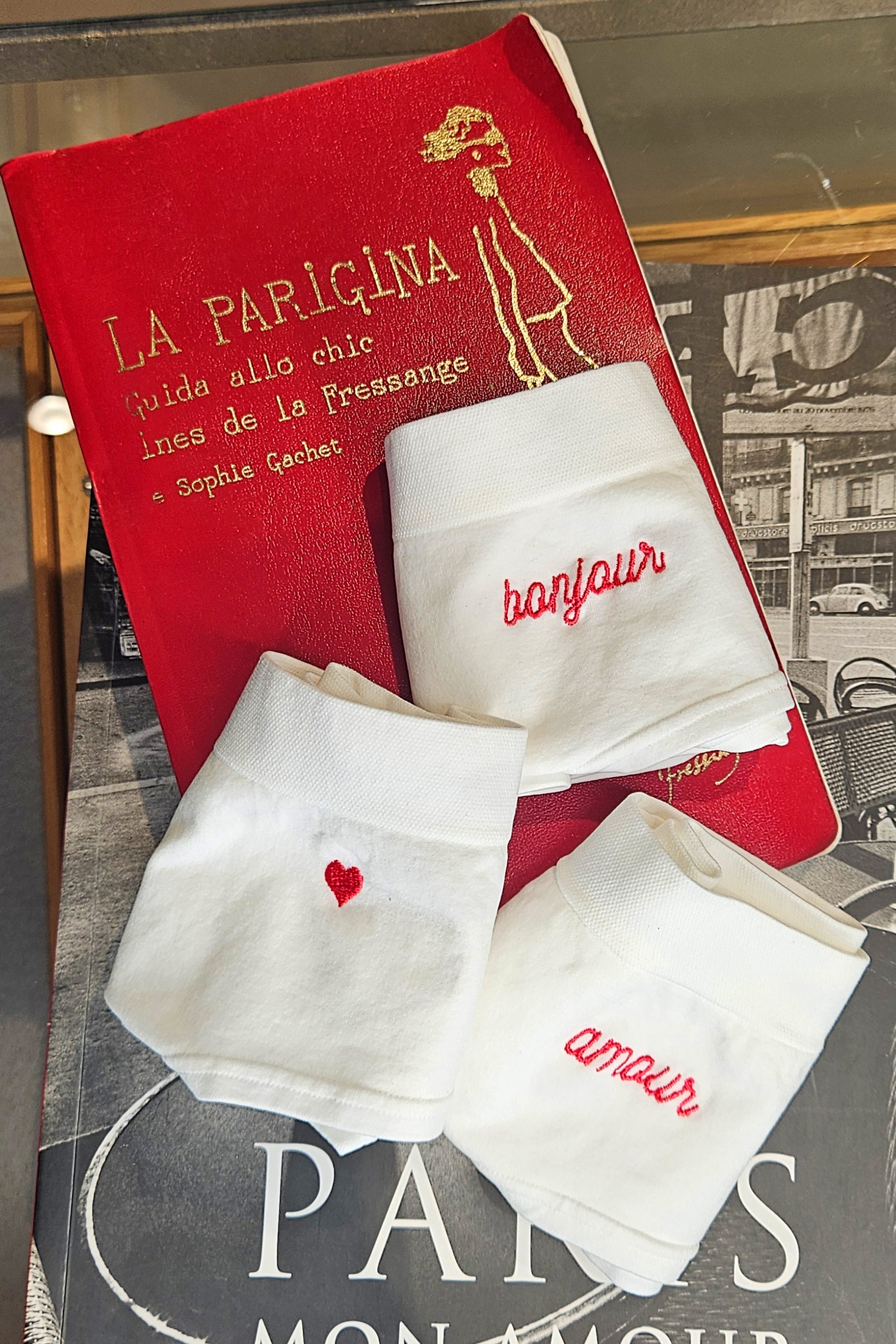 Set 3 Coulotte "Amour+Bonjour+"