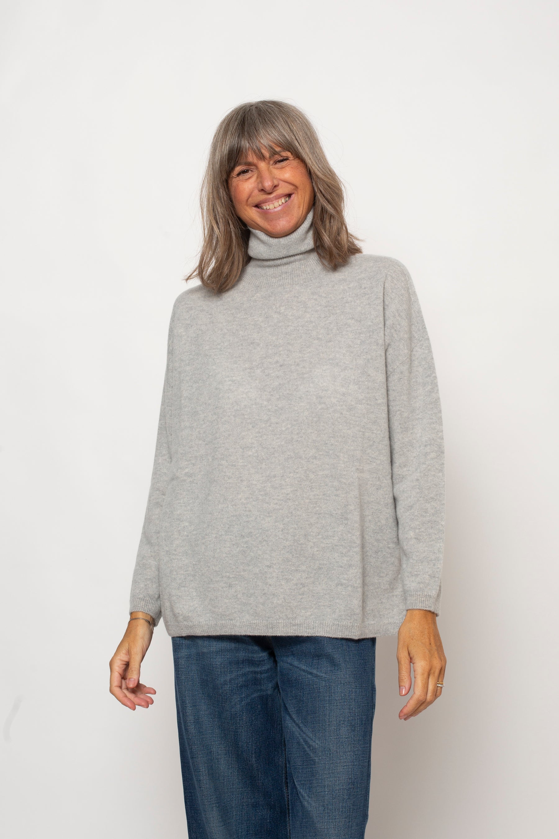 Maglia "100% CASHMERE" Collo Alto Agata Aspen