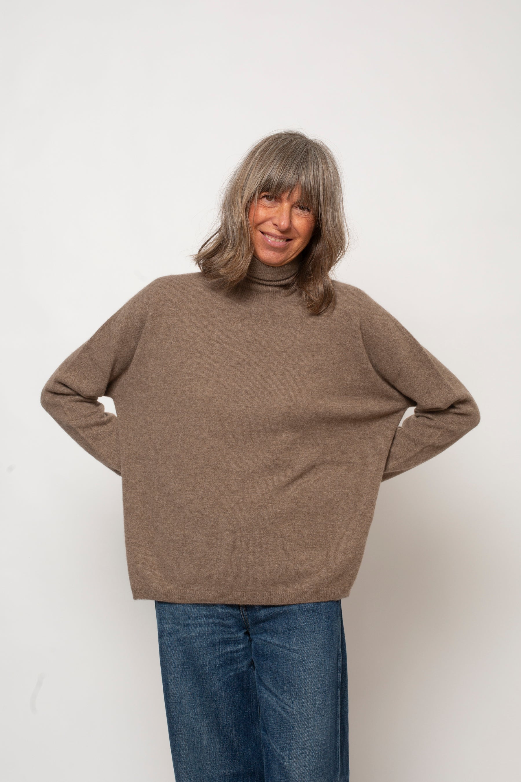 Maglia "100% CASHMERE" Collo Alto Agata Aspen
