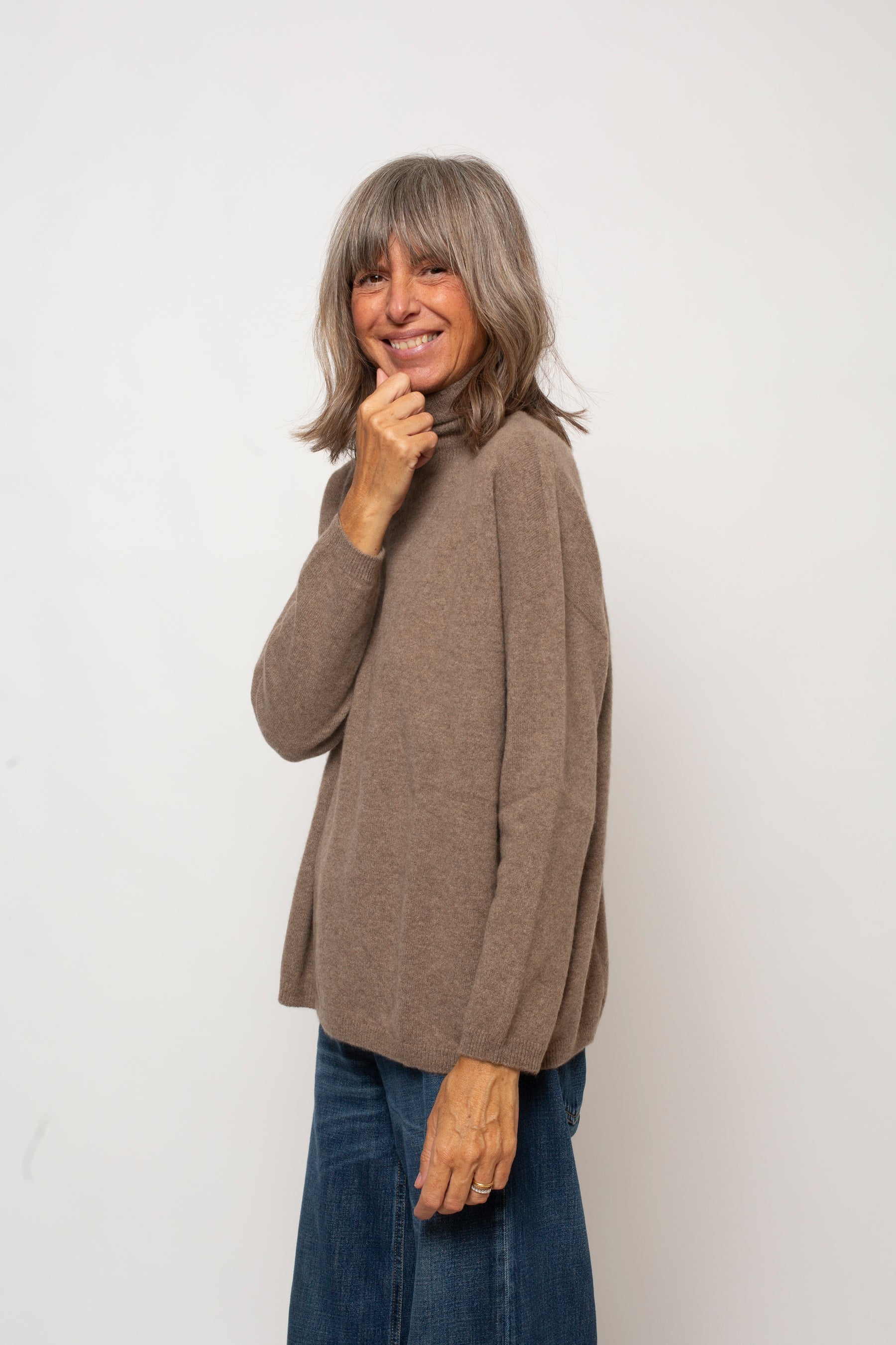 Maglia "100% CASHMERE" Collo Alto Agata Aspen