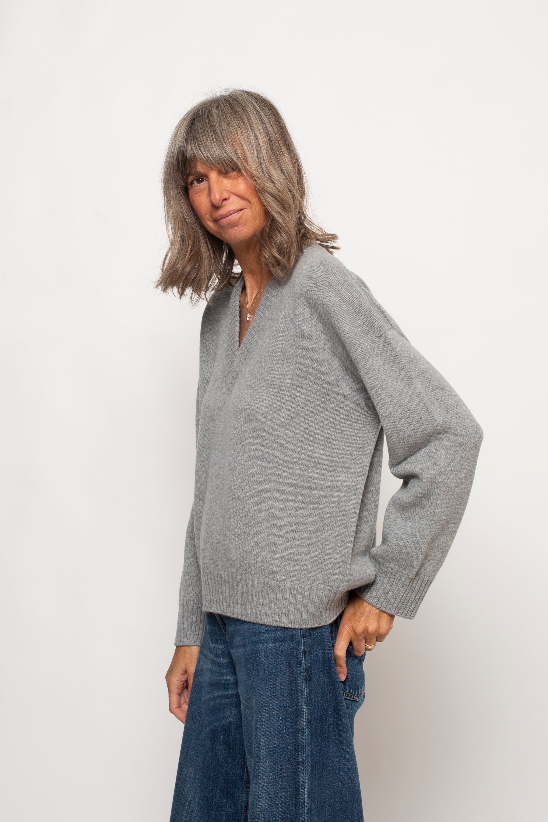 Maglia Scollo a V Agata Aspen