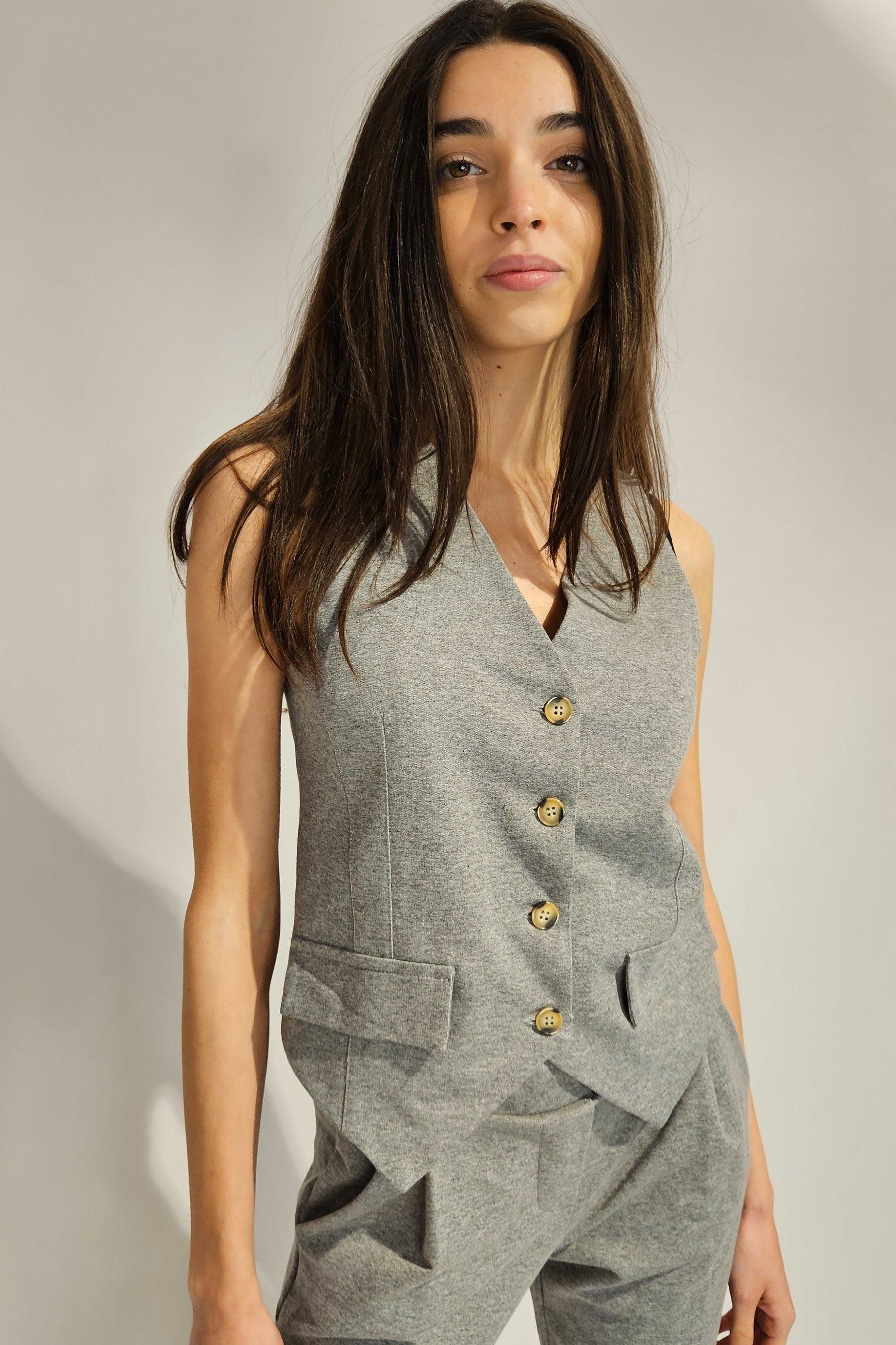 Noir Sweatshirt Vest