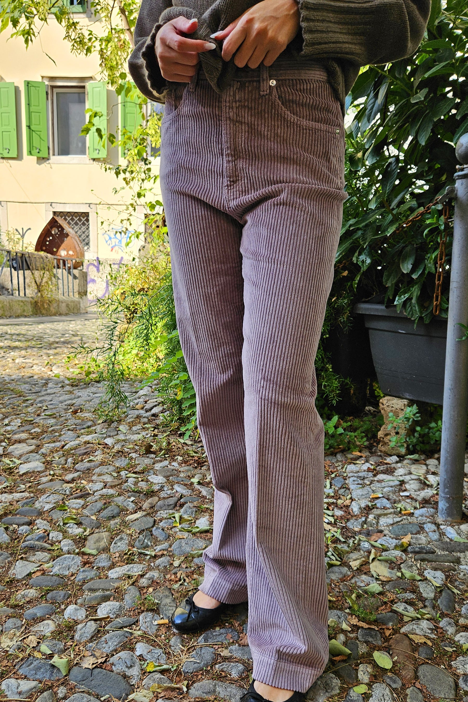 Pantalone Velluto Deepa Palazzo Nine in the Morning