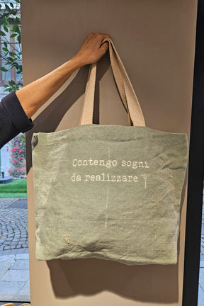 Borsa in Juta "contengo sogni da realizzare"