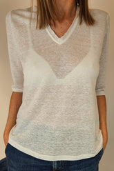 T-Shirt scollo V manica 3/4 Eufonia