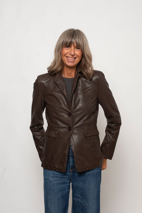 Giacca in pelle Drows