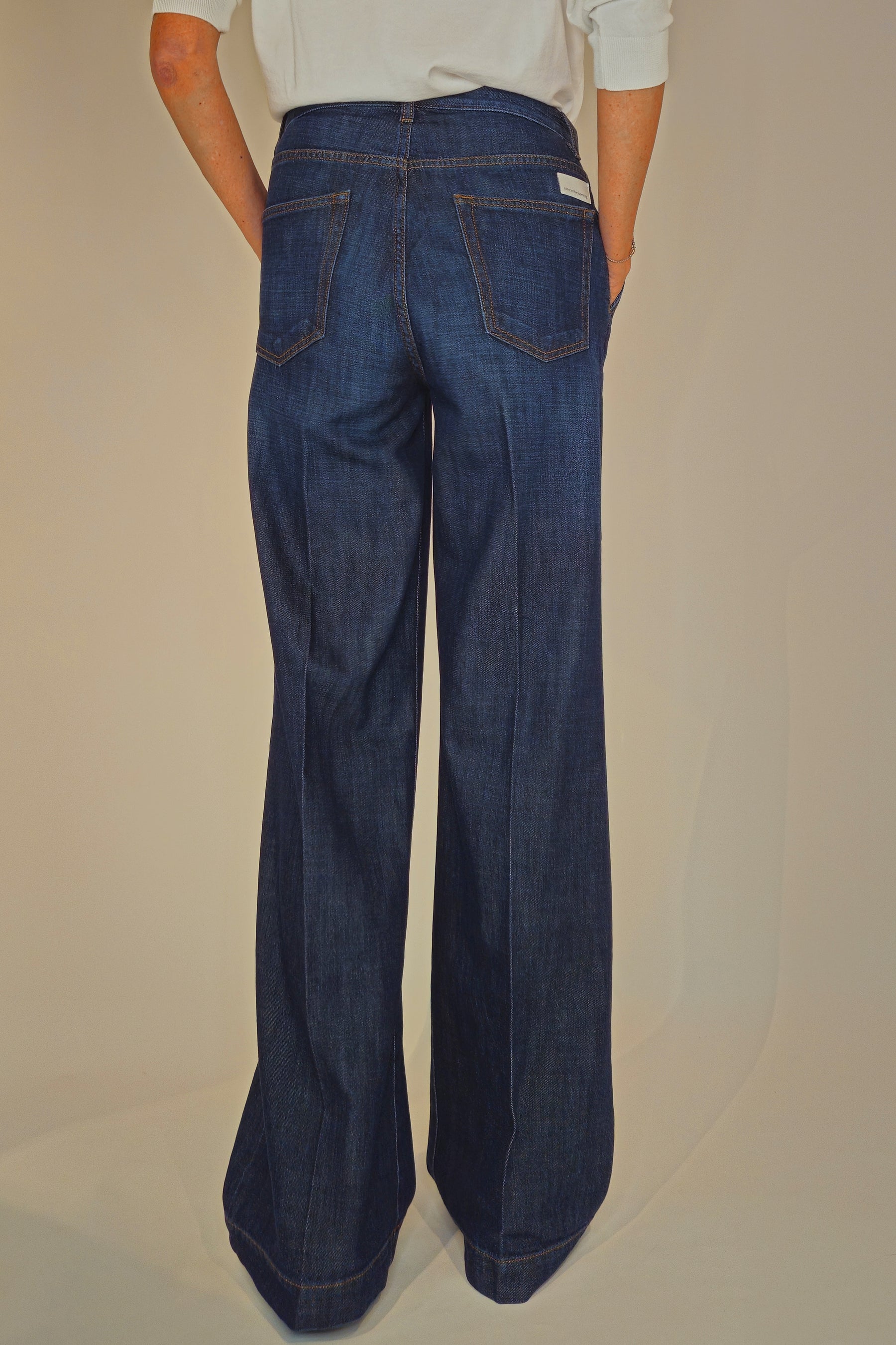 Jeans Ottavia palazzo con pence Nine in the Morning