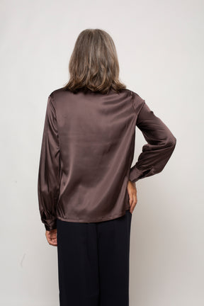 Blusa scolla a V maxi manica Eufonia