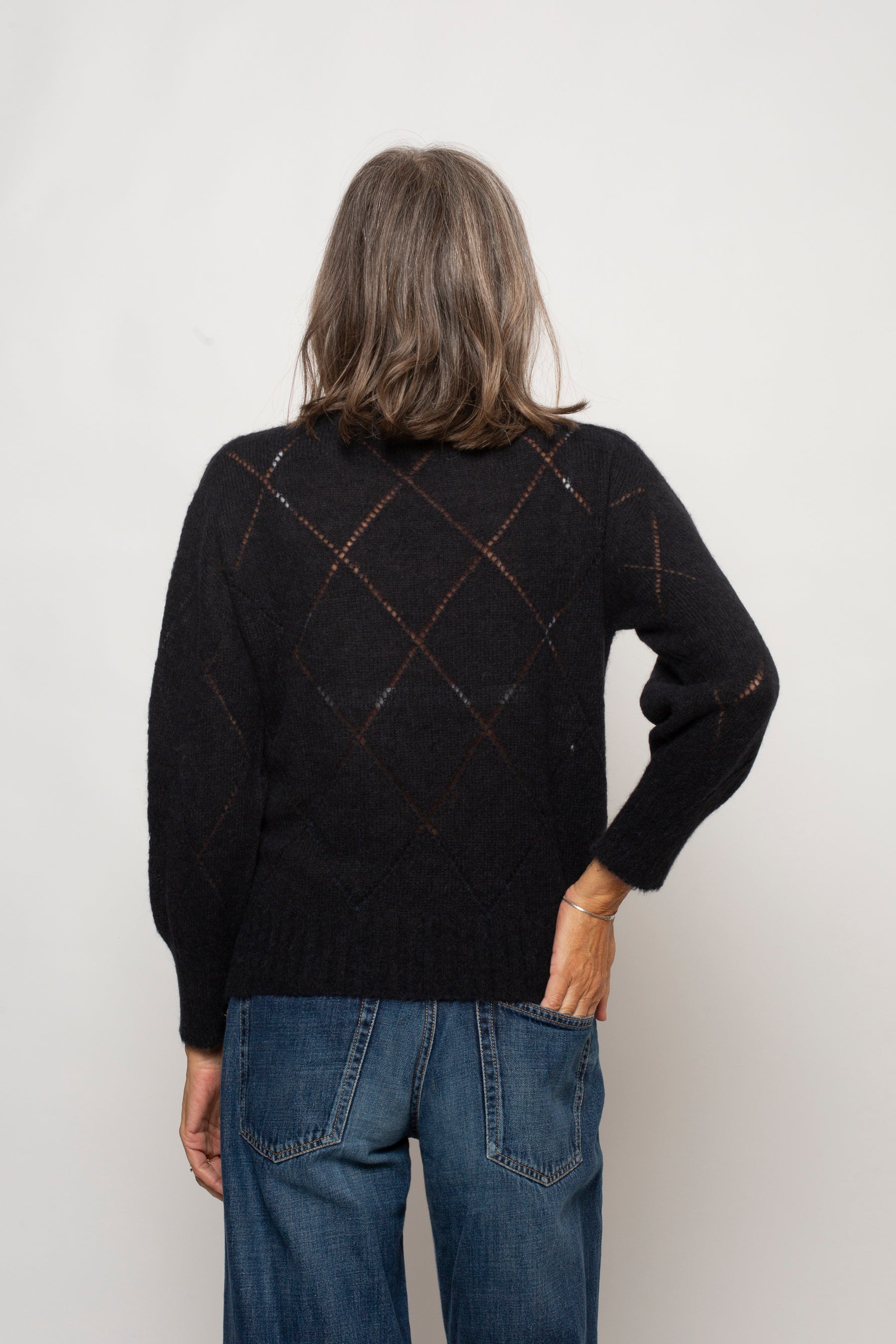 Maglia girocollo traforo rombi Eufonia