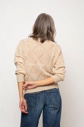 Maglia girocollo traforo rombi Eufonia
