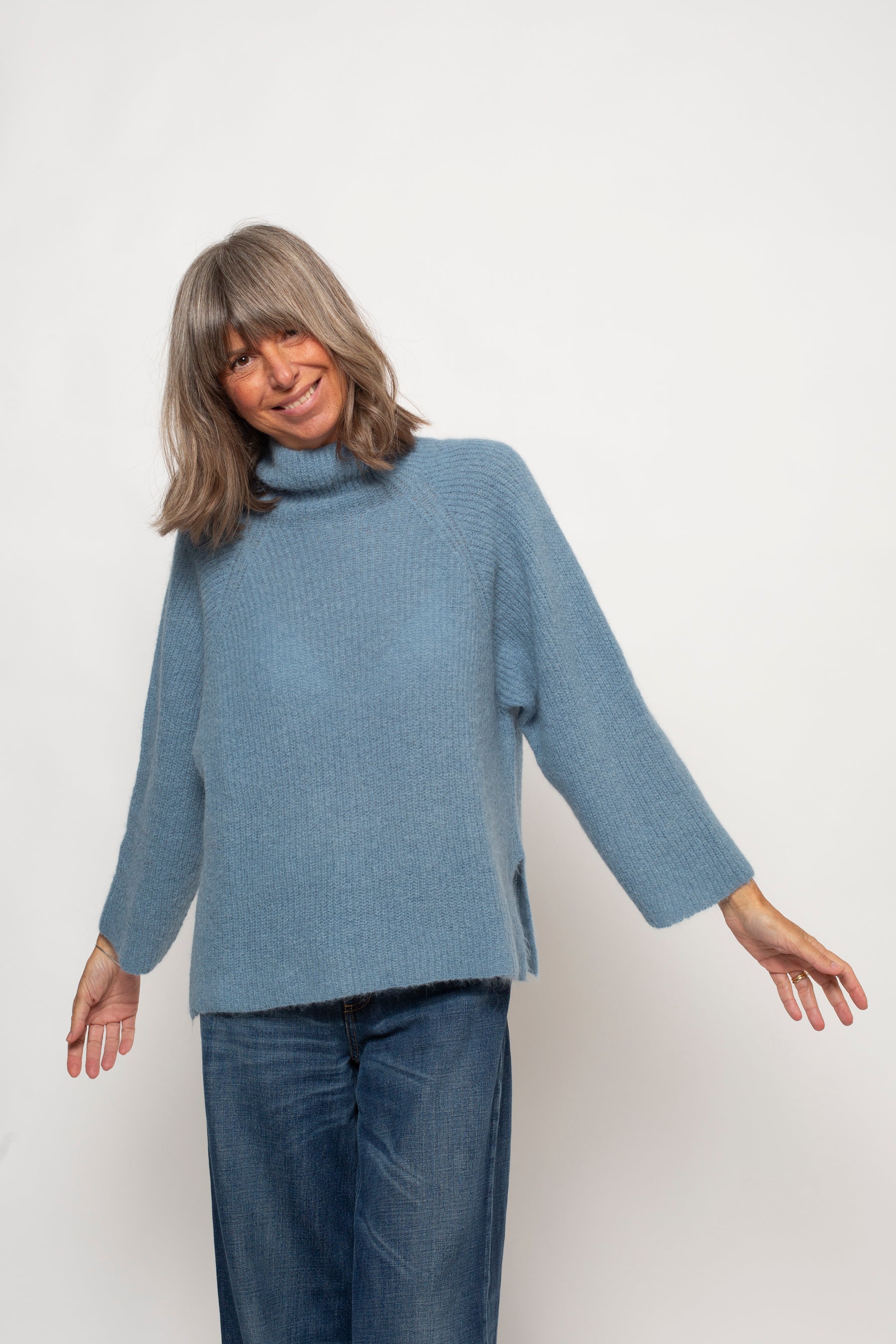 Maxi pull collo alto Eufonia