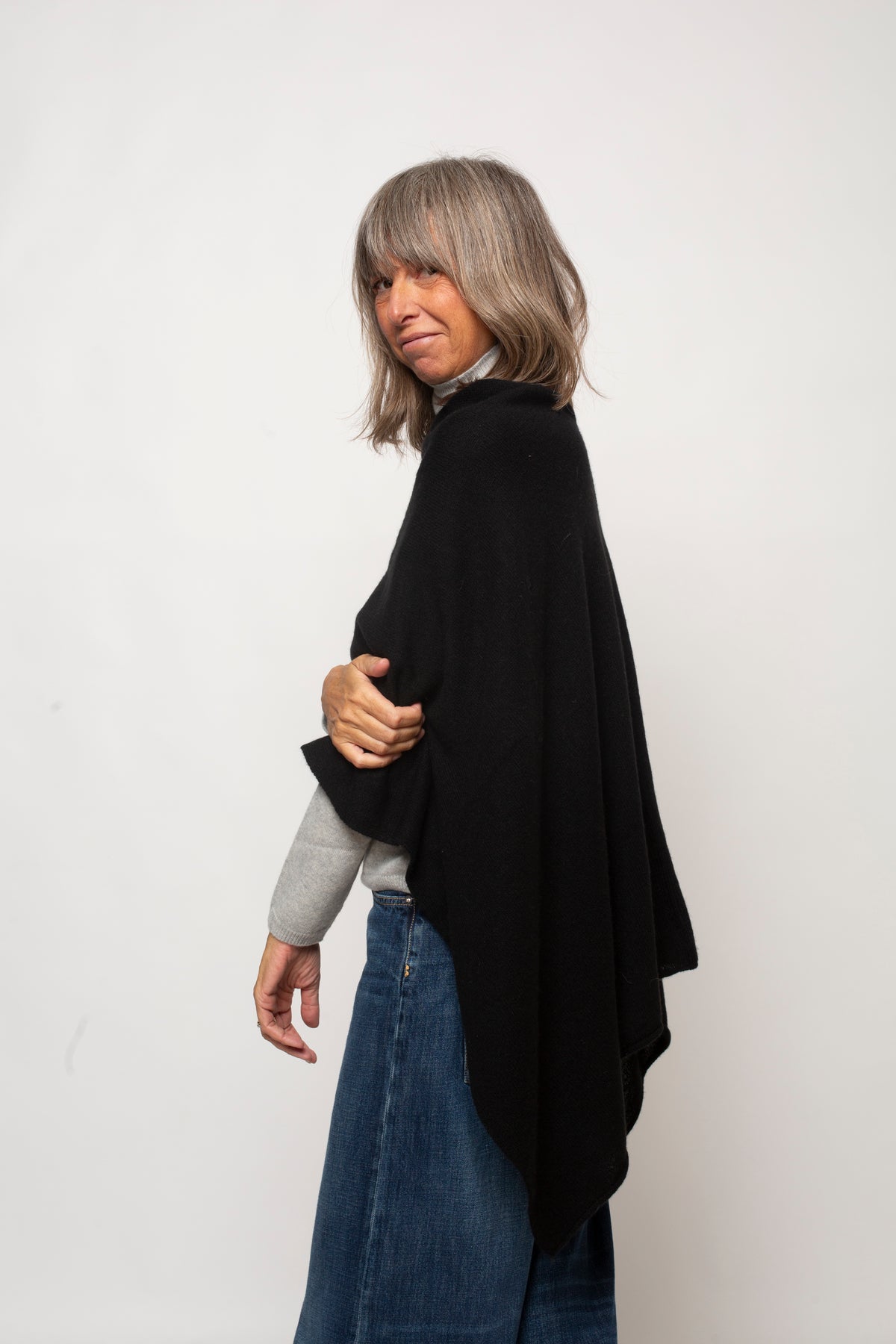Mantellina 100% Cashmere Agata Aspen