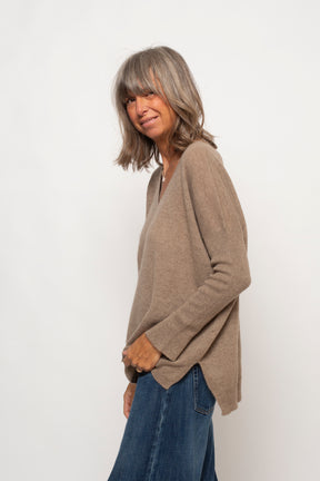 Maglia 100% Cashmere Scollo a V Agata Aspen
