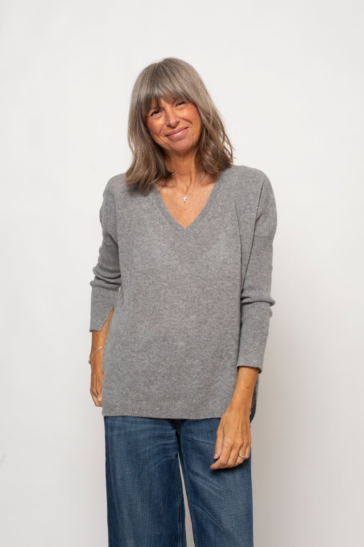 Maglia 100% Cashmere Scollo a V Agata Aspen