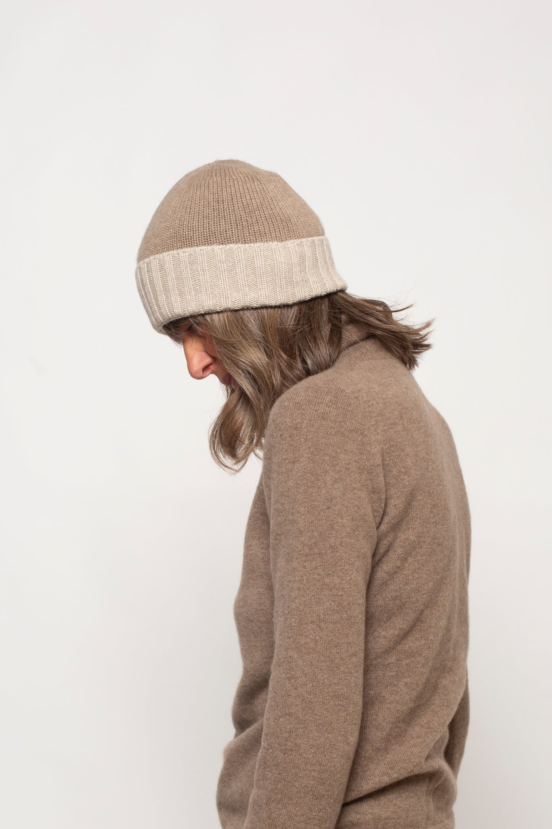 Berretto Bicolore 100% Cashmere Agata Aspen