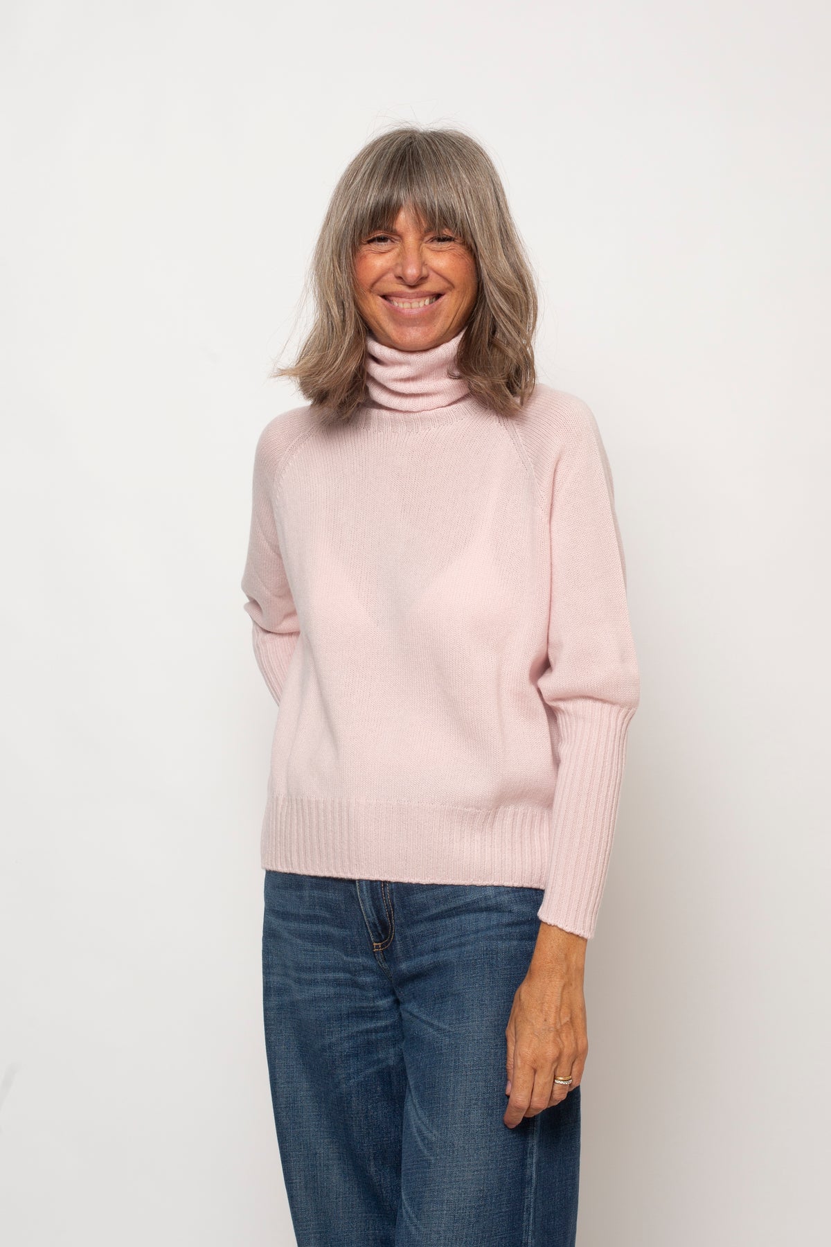 Maglia Scatoletta collo Alto 100% Cashmere Agata Aspen