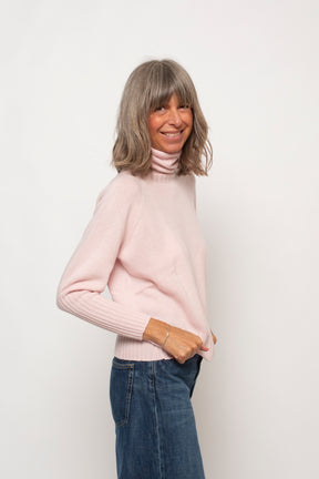 Maglia Scatoletta collo Alto 100% Cashmere Agata Aspen