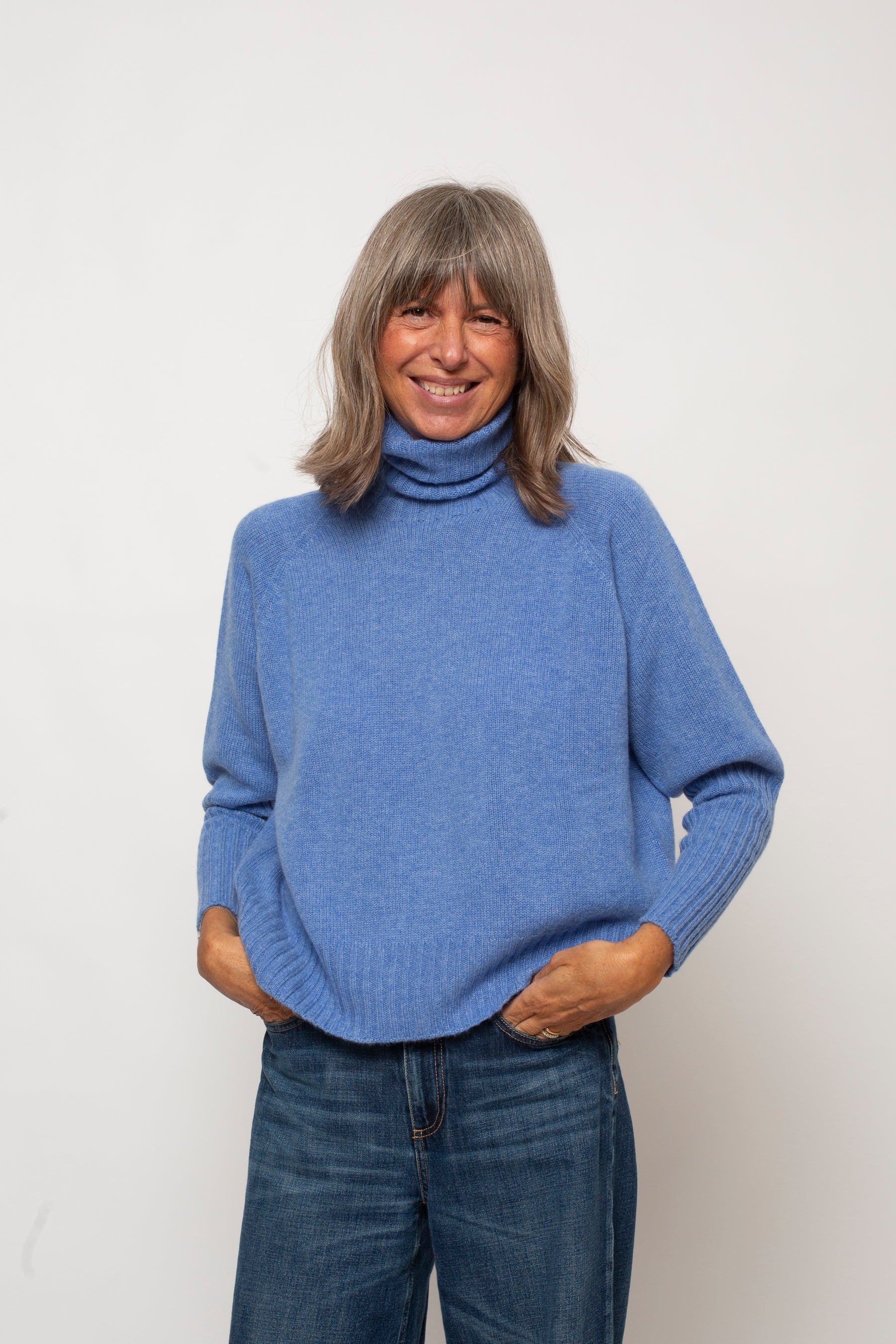 Maglia Scatoletta collo Alto 100% Cashmere Agata Aspen