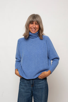 Maglia Scatoletta collo Alto 100% Cashmere Agata Aspen