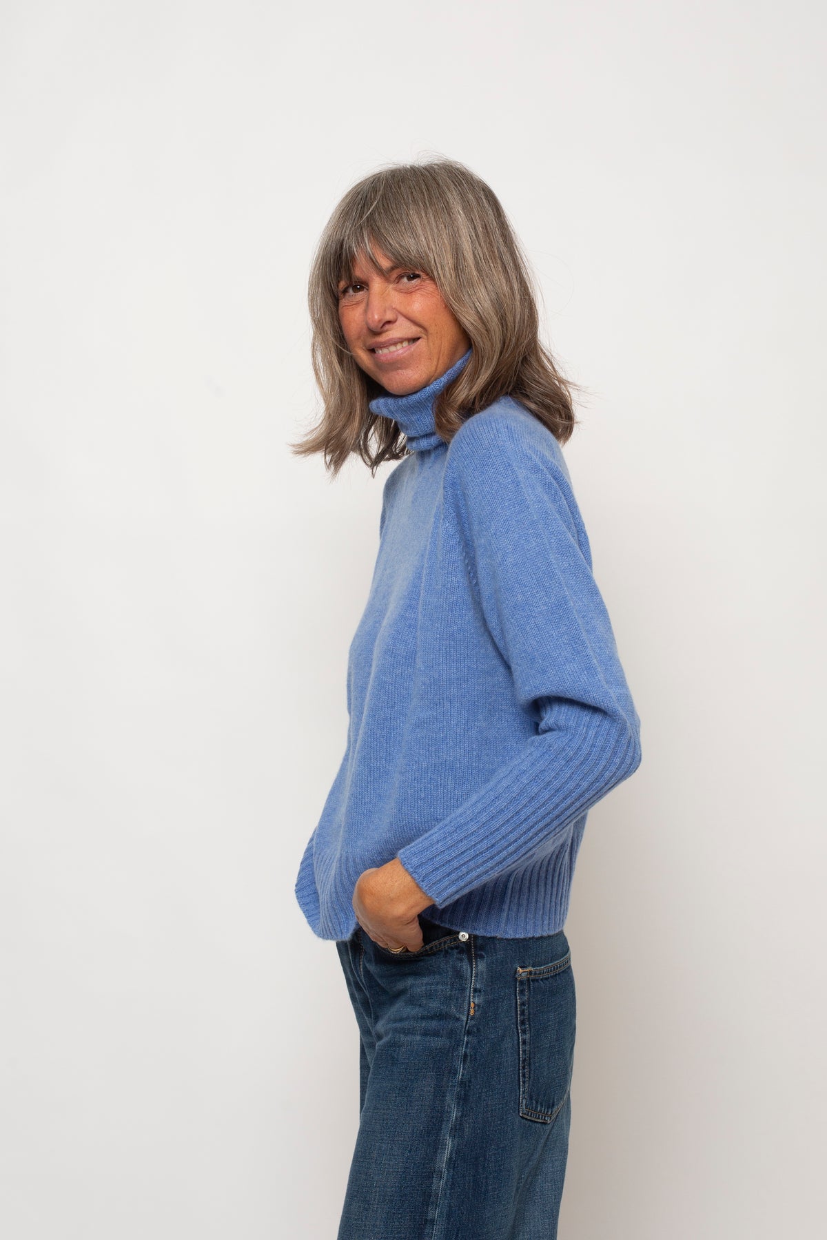 Maglia Scatoletta collo Alto 100% Cashmere Agata Aspen