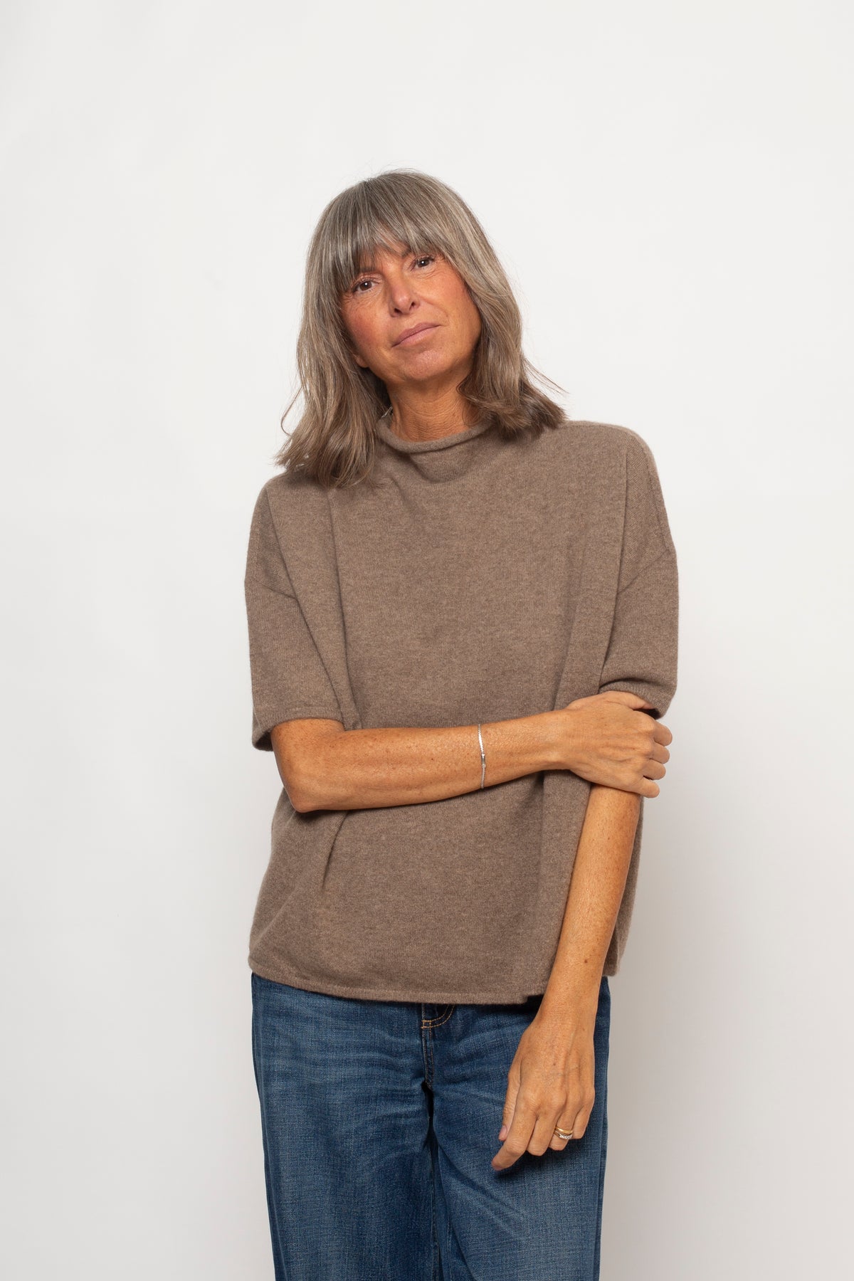Maglia "100% CASHMERE"  Collo Camino Agata Aspen