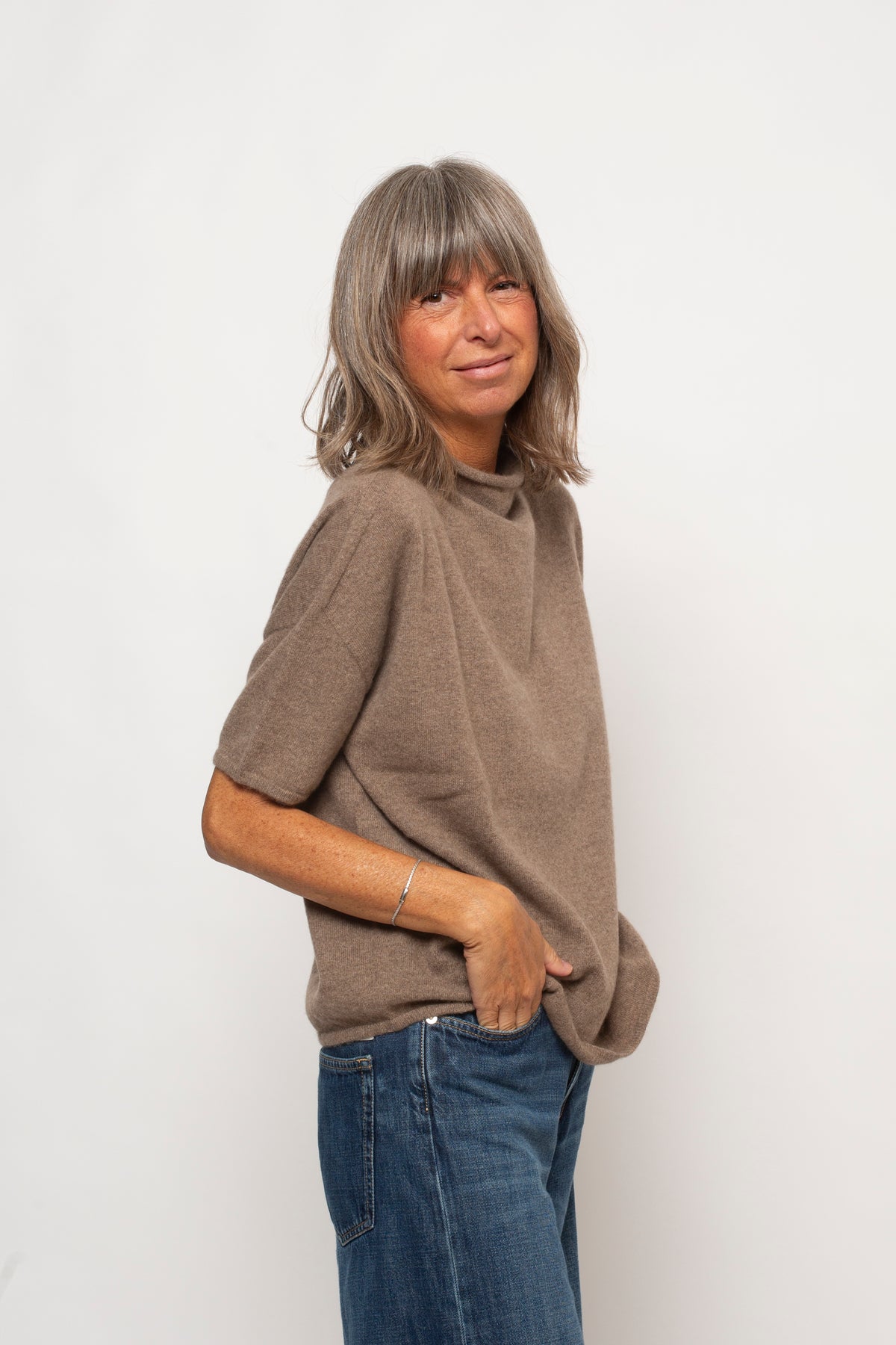 Maglia "100% CASHMERE"  Collo Camino Agata Aspen