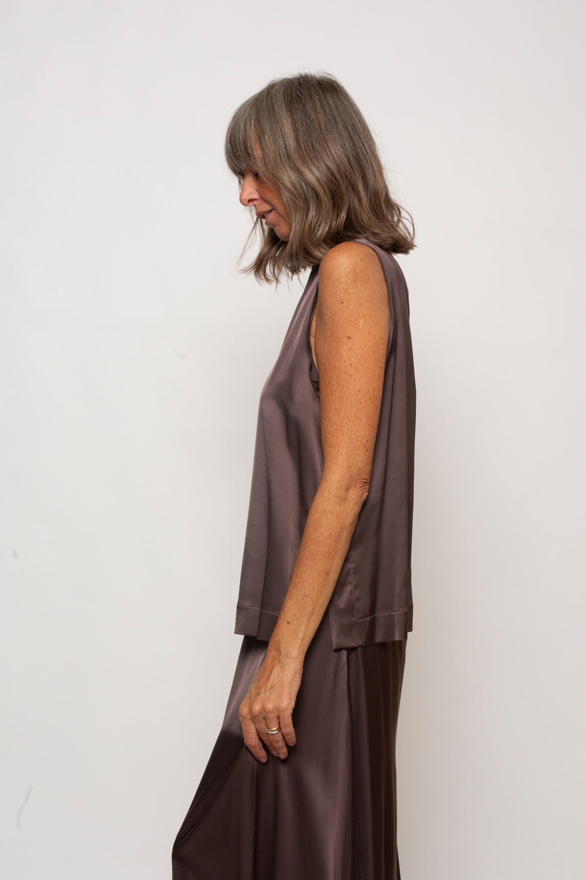 Top collo alto smanicato Eufonia
