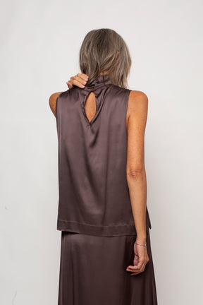 Top collo alto smanicato Eufonia