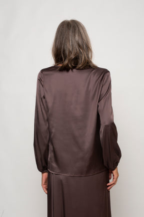 Blusa con scollo e nastro Eufonia
