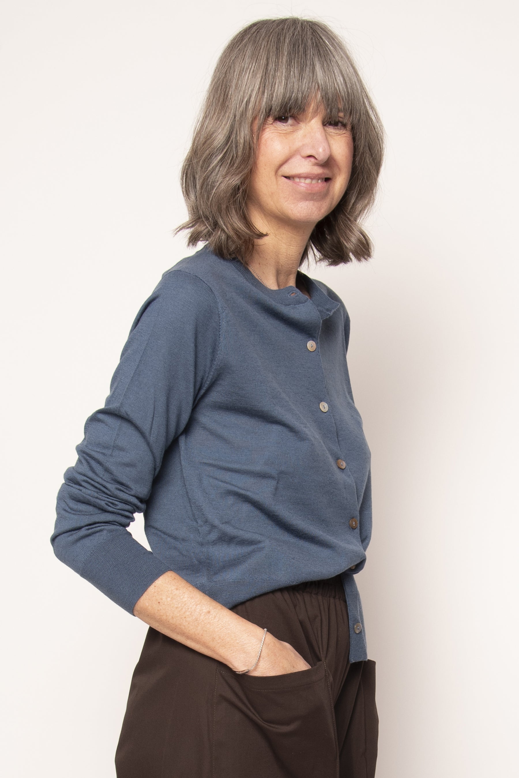 Cardigan con bottoni Aragona