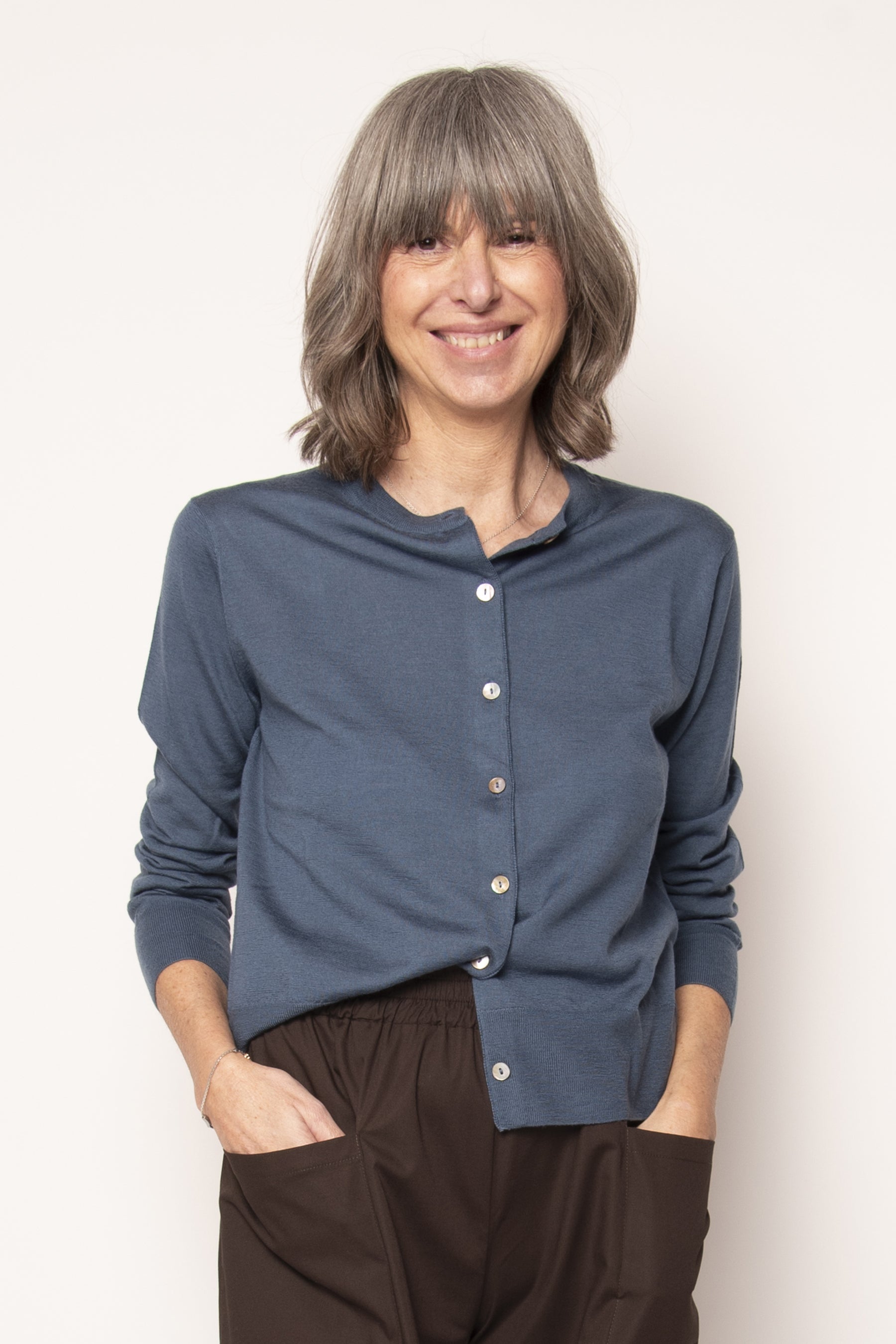 Cardigan con bottoni Aragona