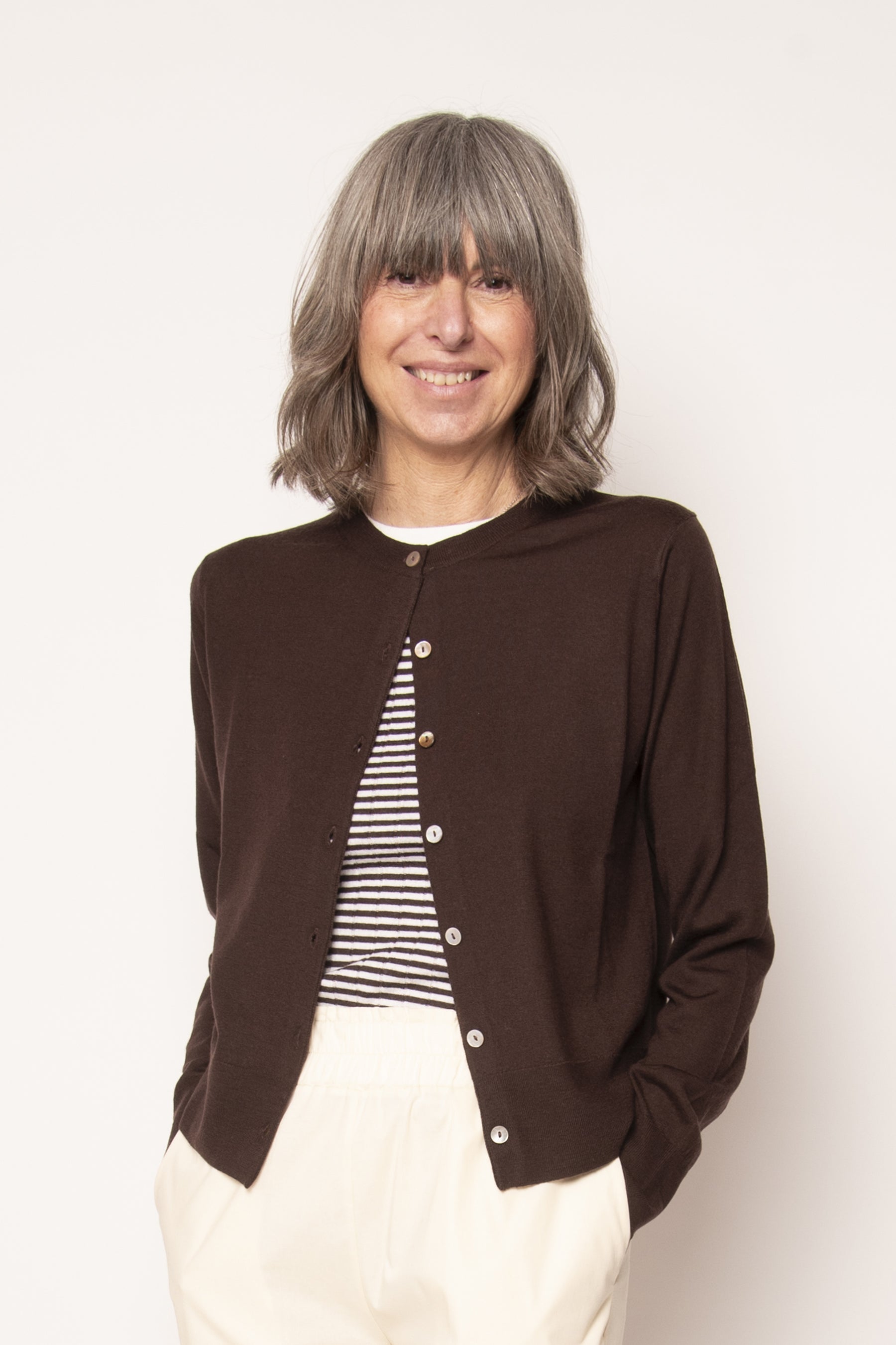 Cardigan con bottoni Aragona