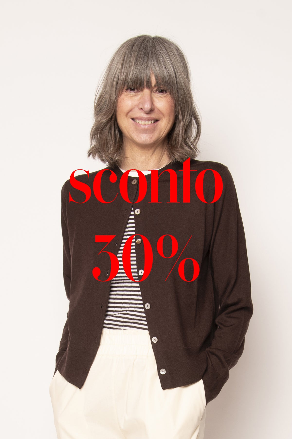 Cardigan con bottoni Aragona
