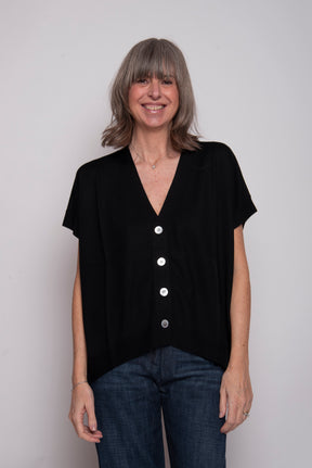 Cardigan con bottoni Aragona