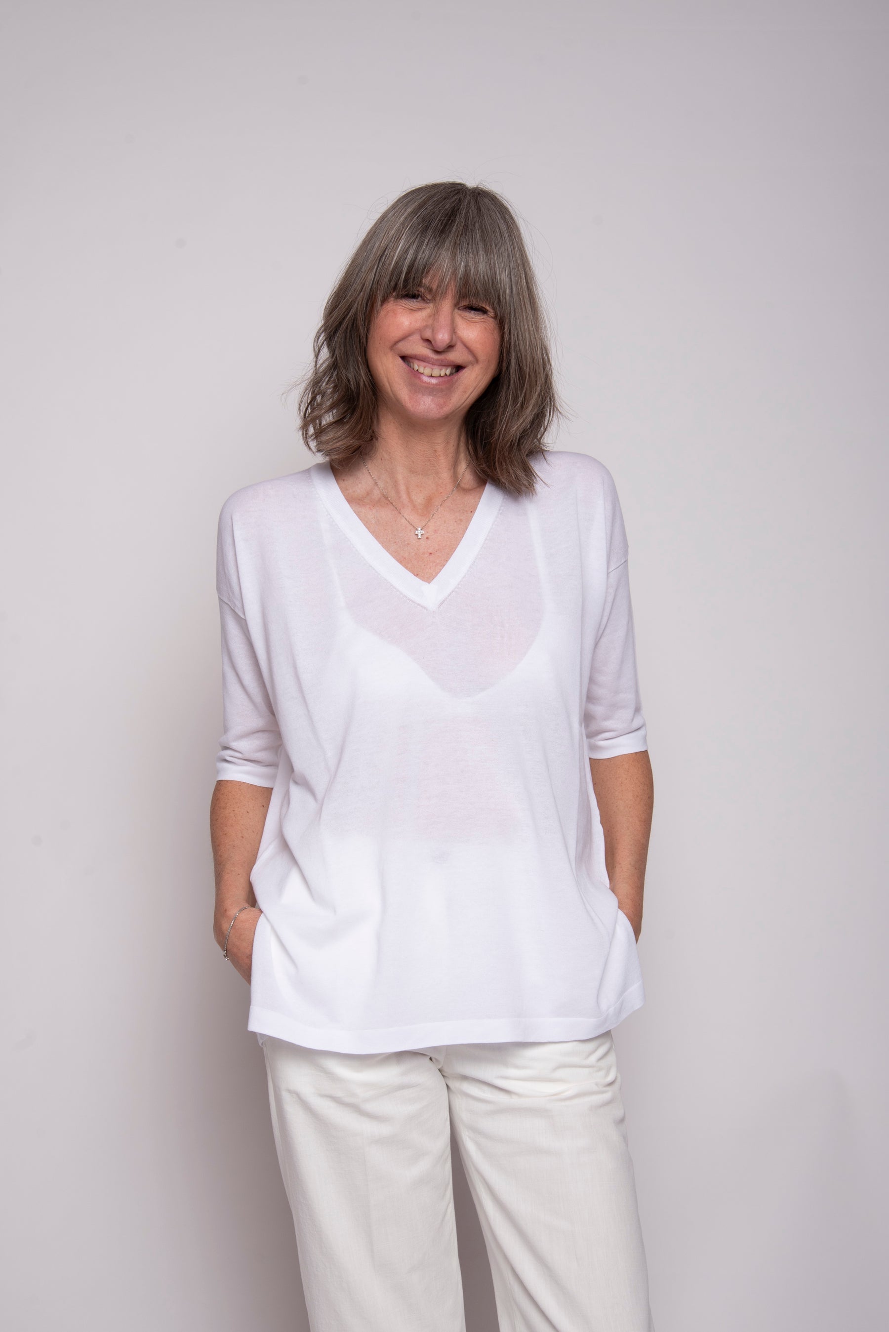 Maglia scollo a V Maxi Aragona