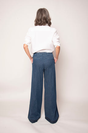 Jeans Flaire Smocking Silk Stretch Shaft