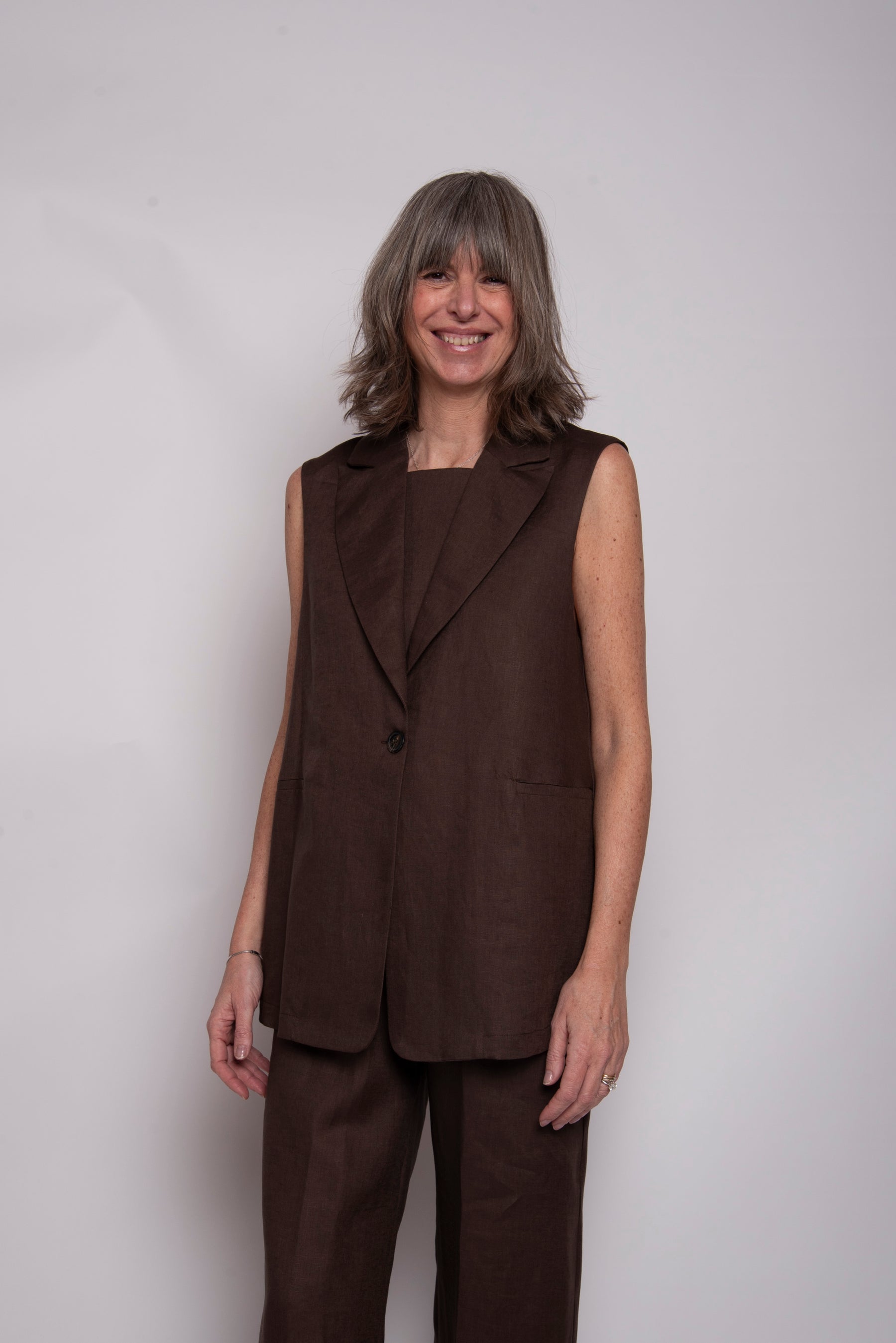 Gilet lungo con bottoni Eufonia