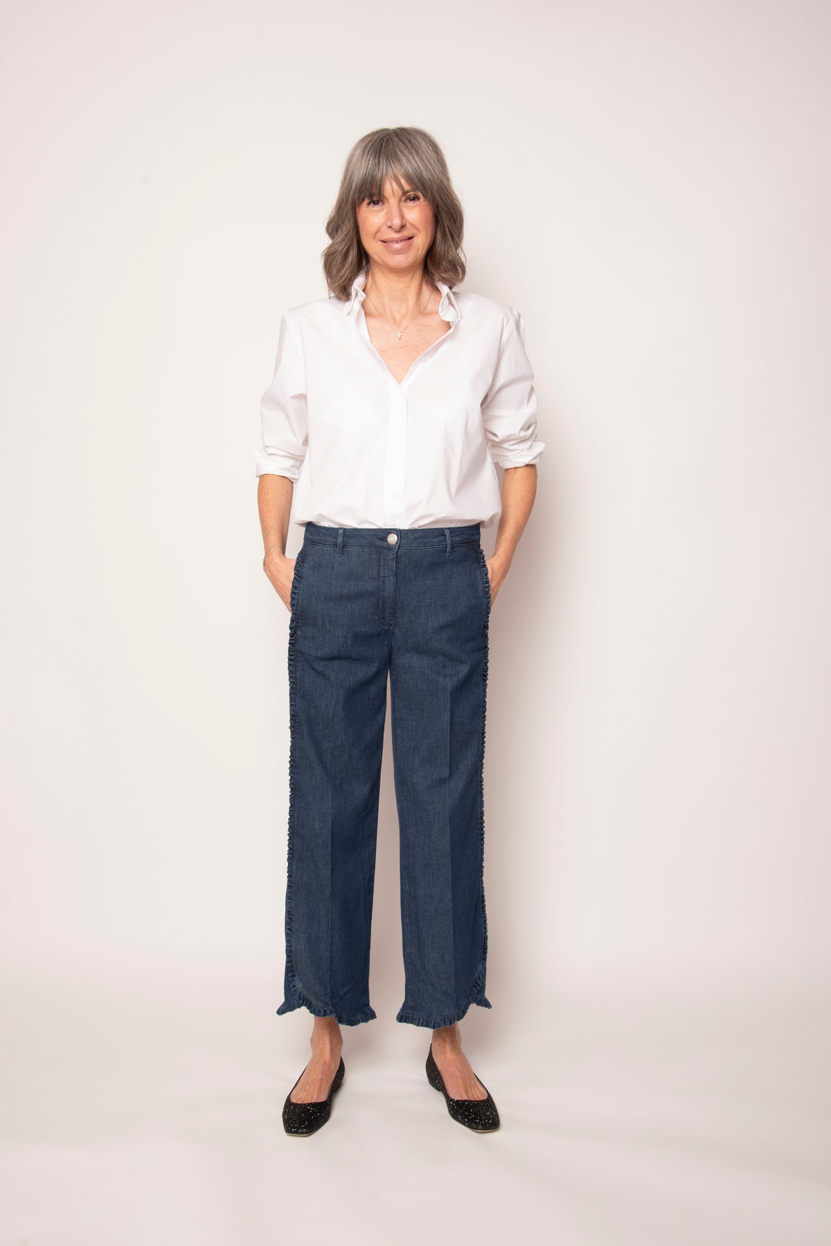 Jeans Mary Rouche Stretch Shaft