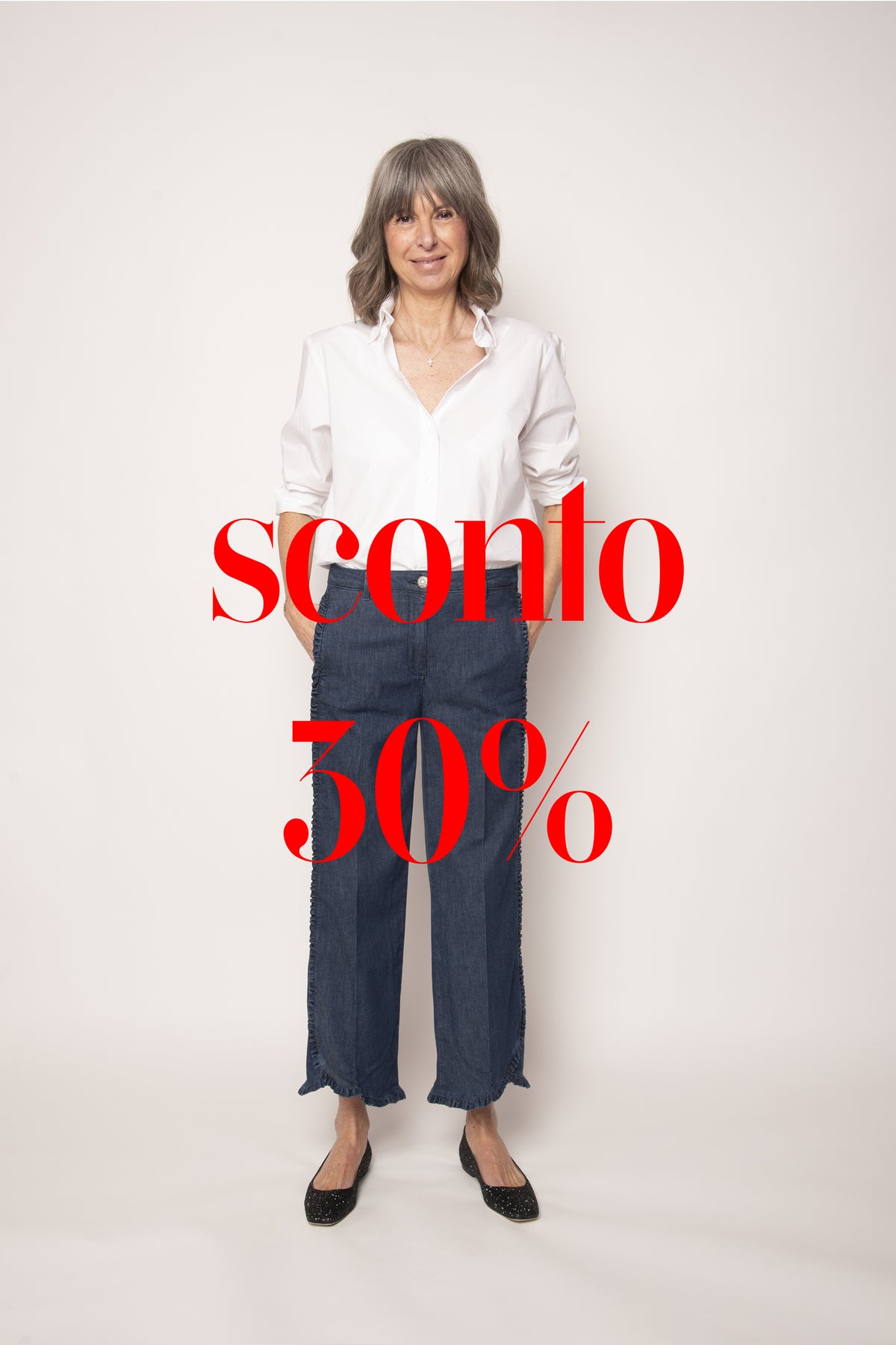 Jeans Mary Rouche Stretch Shaft