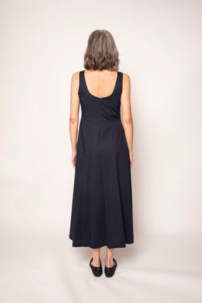 Abito midi con scollo quadrato Eufonia