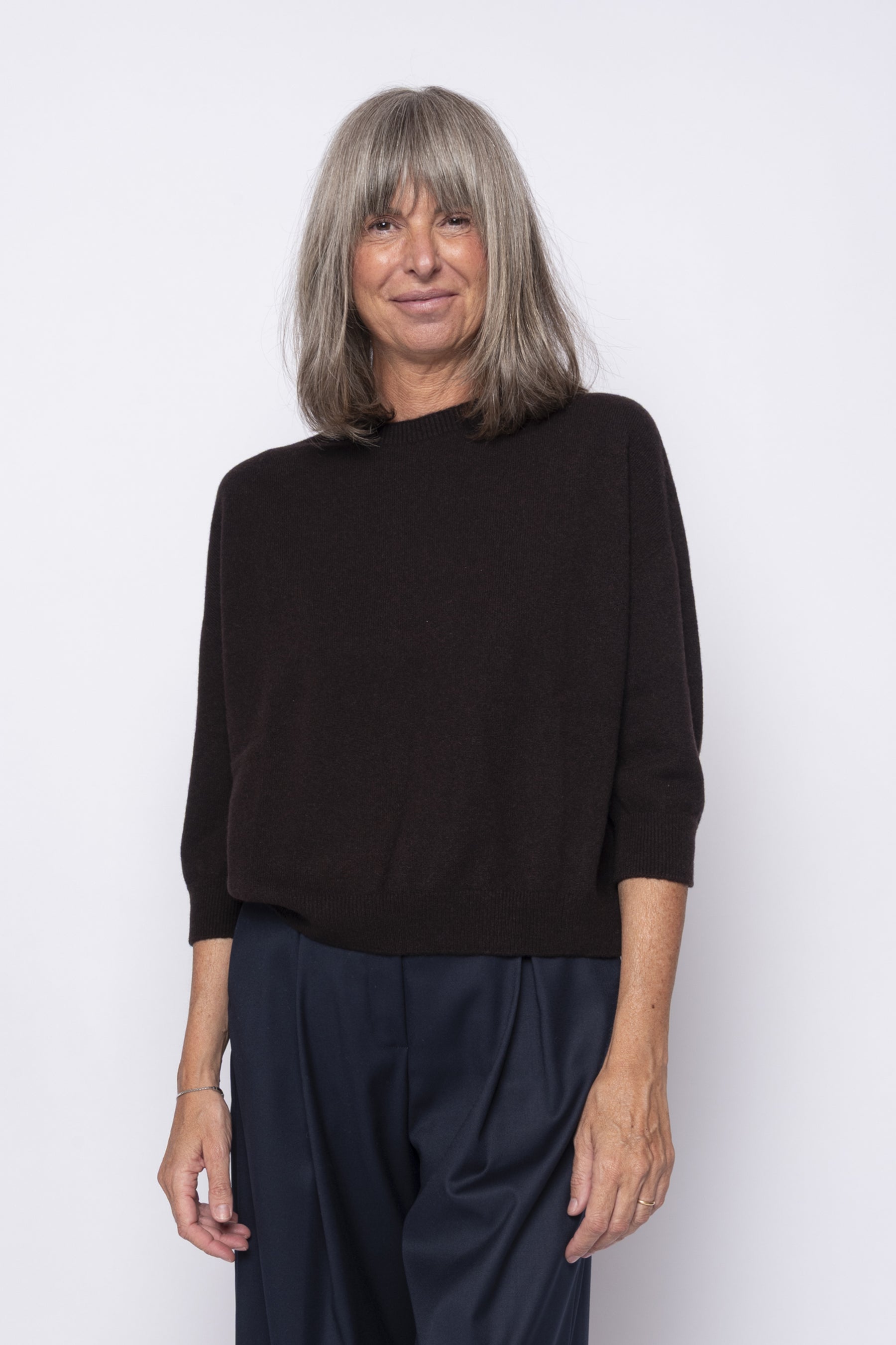 Maglia 100% Cashmere Manica 3/4 | Agata Aspen