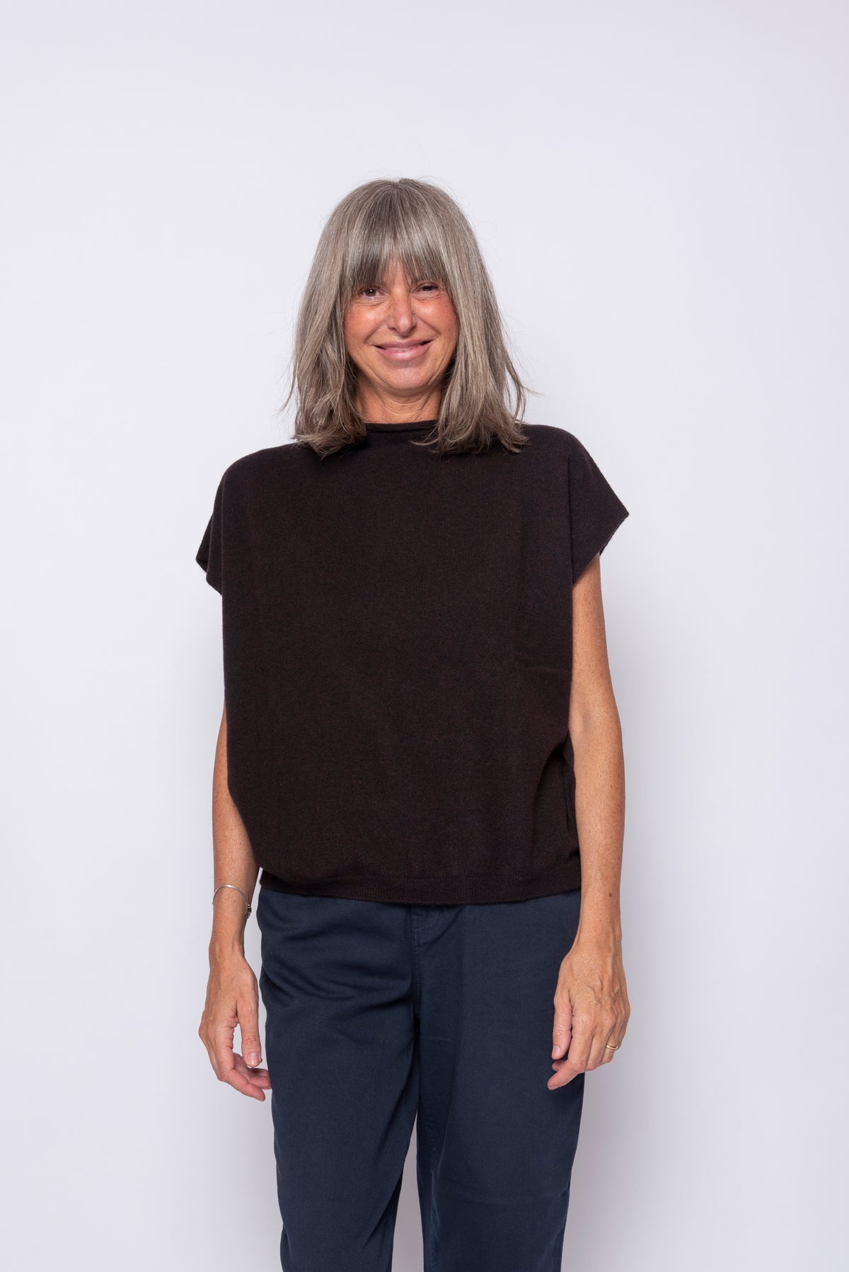 Gilet 100% Cashmere Collo Camino | Agata Aspen