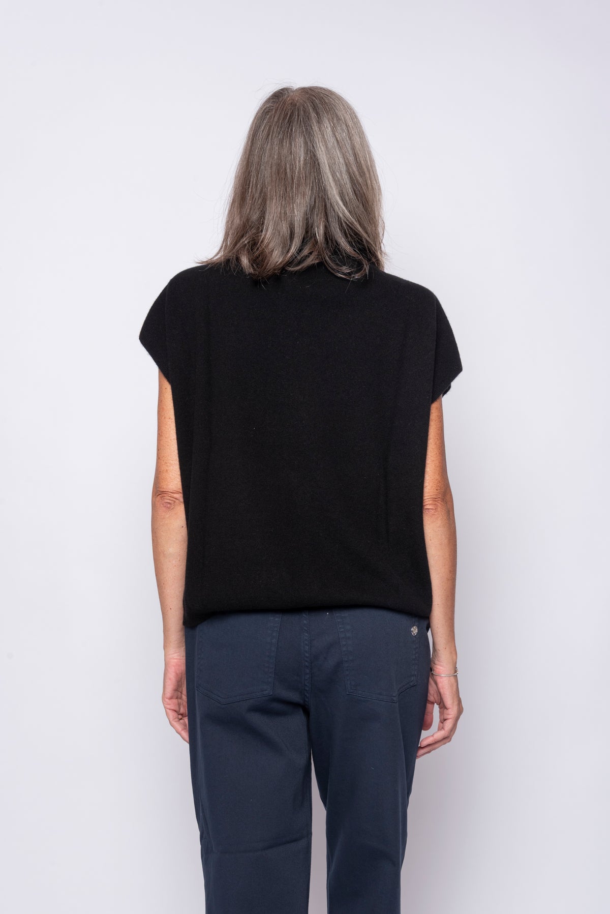 Gilet 100% Cashmere Collo Camino | Agata Aspen
