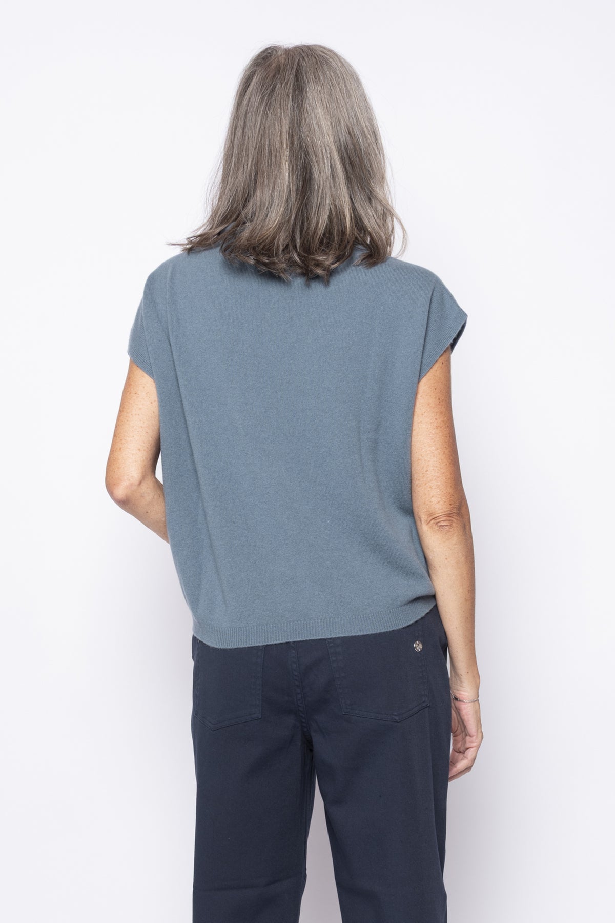 Gilet 100% Cashmere Collo Camino | Agata Aspen
