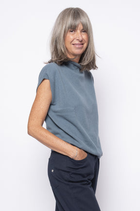 Gilet 100% Cashmere Collo Camino | Agata Aspen