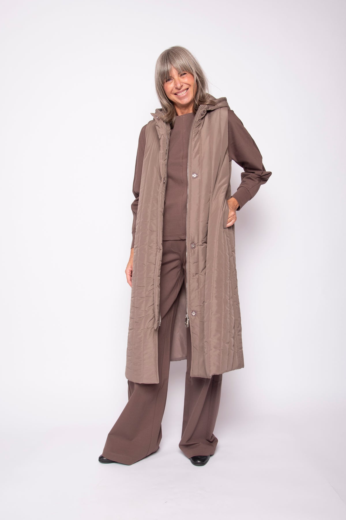 Gilet Lungo Trapuntato | Soko Ni Inai