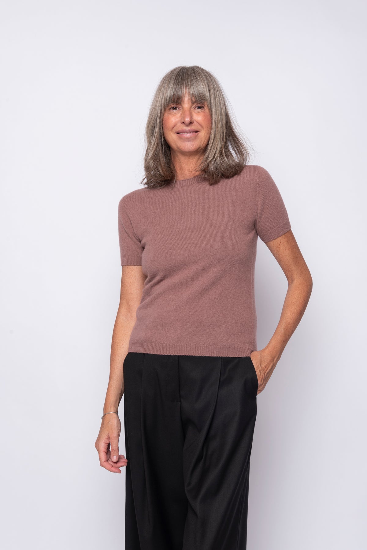 T-Shirt 100% Cashmere Manica Corta | Agata Aspen