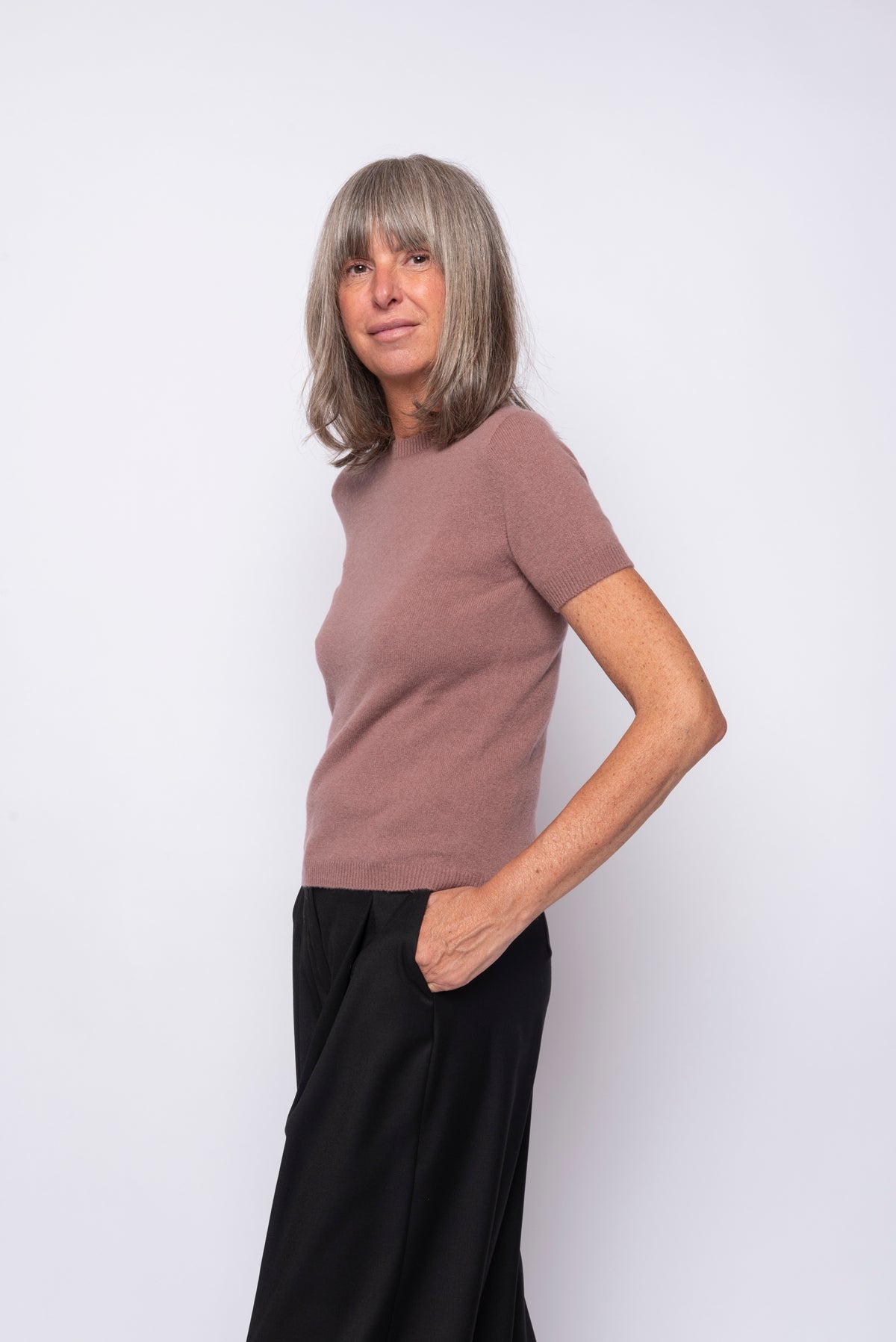 T-Shirt 100% Cashmere Manica Corta | Agata Aspen